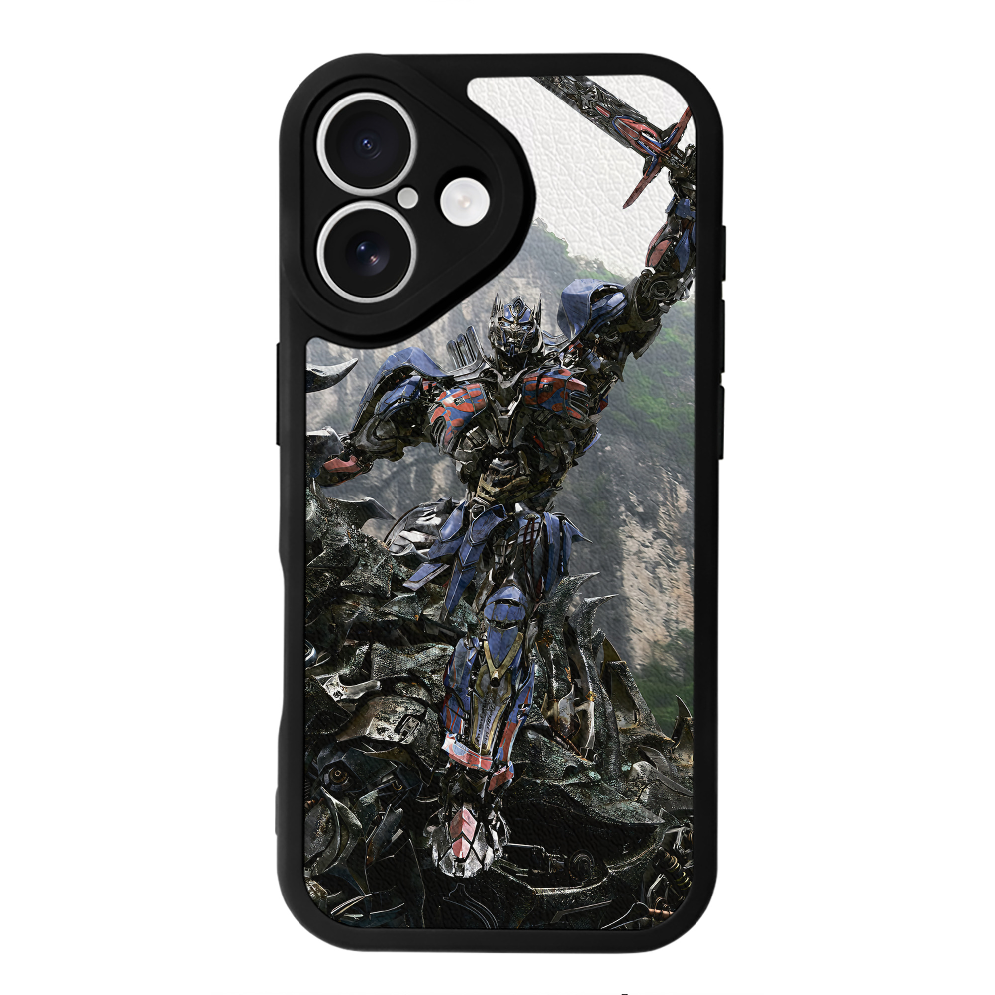 （画像用） Transformers トランスフォーマー 【iPhone 16シリーズ対応】シリコンスマホケース（レザー調） 材質：シリコン